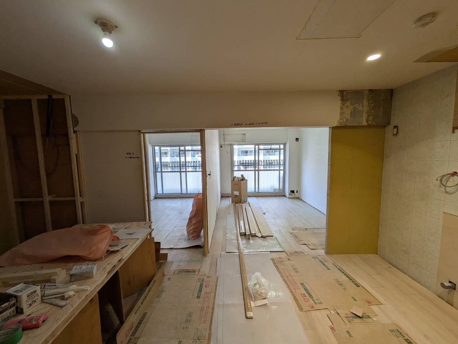 江東区 遮音基準対応 床工事施工中