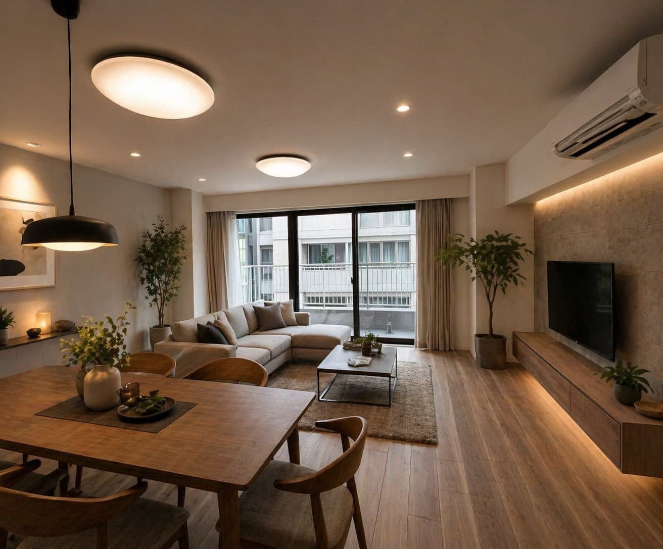 港区高輪築50年分譲マンション原状回復工事後　リビング